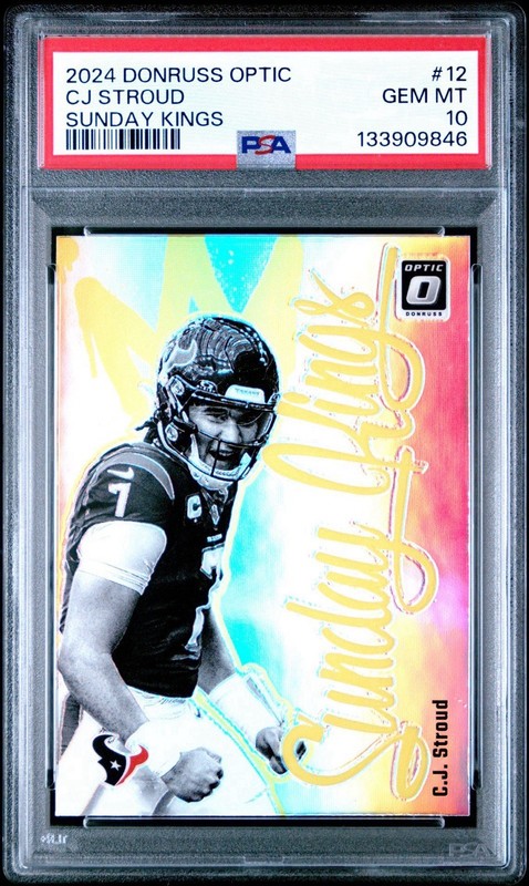 2024 Panini Donruss Optic - Sunday Kings C.J. Stroud #12 PSA 10 Case Hit SSP