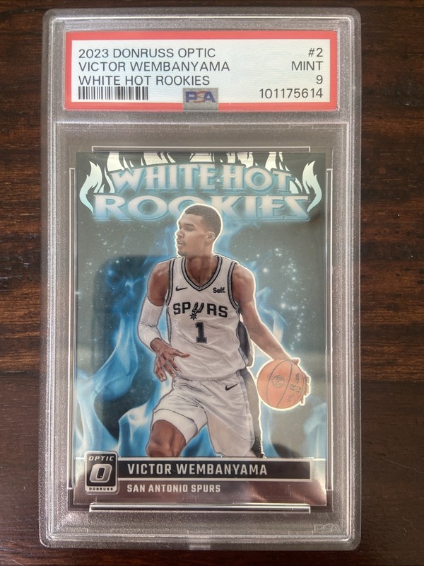 2023-24 Donruss Optic White Hot Rookies #2 Victor Wembanyama (RC) PSA 9 MINT!