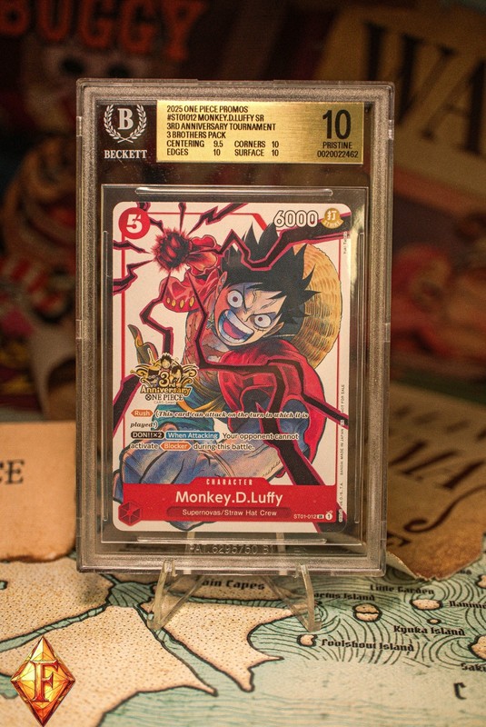 One Piece Monkey D. Luffy ST01-012 3RD ANNIVERSARY EVENT PROMO BGS 10