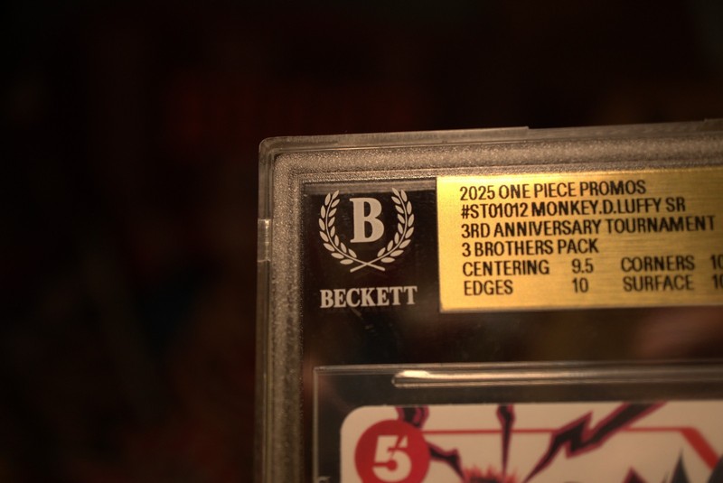 One Piece Monkey D. Luffy ST01-012 3RD ANNIVERSARY EVENT PROMO BGS 10 view 2