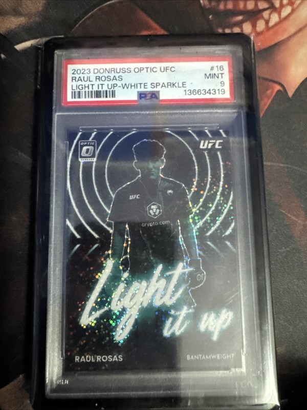 2023 Donruss Optic Ufc￼ Raul Rosas Light It Up White Sparkle Psa 9