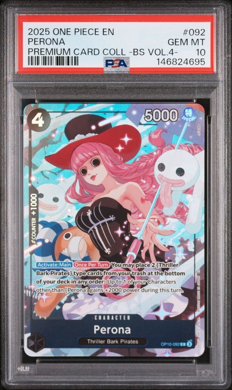 PSA 10 2025 ONE PIECE PREMIUM CARD COLLECTION BEST SELECTION VOL.4 092 PERONA