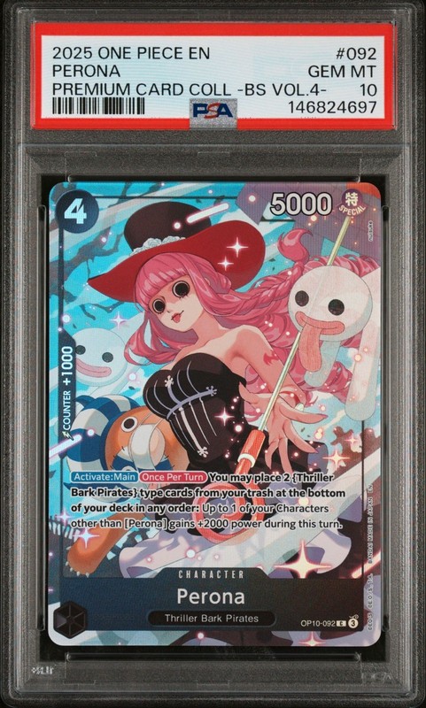 PSA 10 2025 ONE PIECE PREMIUM CARD COLLECTION BEST SELECTION VOL.4 092 PERONA
