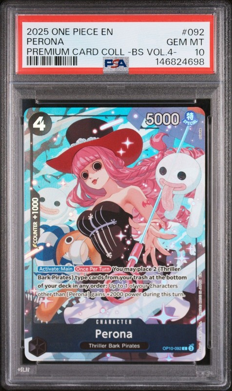 PSA 10 2025 ONE PIECE PREMIUM CARD COLLECTION BEST SELECTION VOL.4 092 PERONA