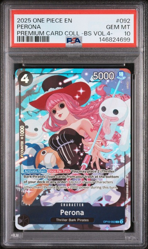 PSA 10 2025 ONE PIECE PREMIUM CARD COLLECTION BEST SELECTION VOL.4 092 PERONA