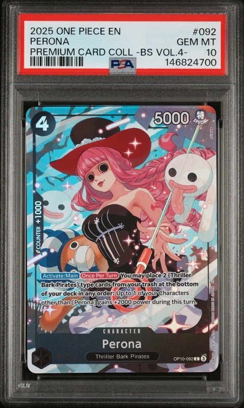 PSA 10 2025 ONE PIECE PREMIUM CARD COLLECTION BEST SELECTION VOL.4 092 PERONA