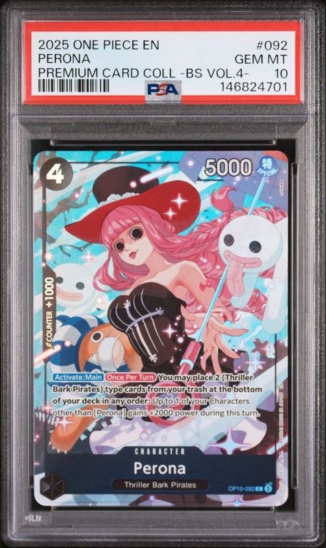 PSA 10 2025 ONE PIECE PREMIUM CARD COLLECTION BEST SELECTION VOL.4 092 PERONA