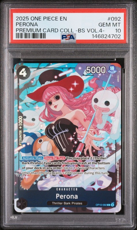 PSA 10 2025 ONE PIECE PREMIUM CARD COLLECTION BEST SELECTION VOL.4 092 PERONA