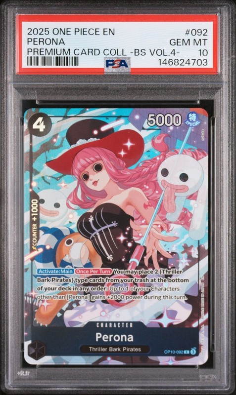 PSA 10 2025 ONE PIECE PREMIUM CARD COLLECTION BEST SELECTION VOL.4 092 PERONA