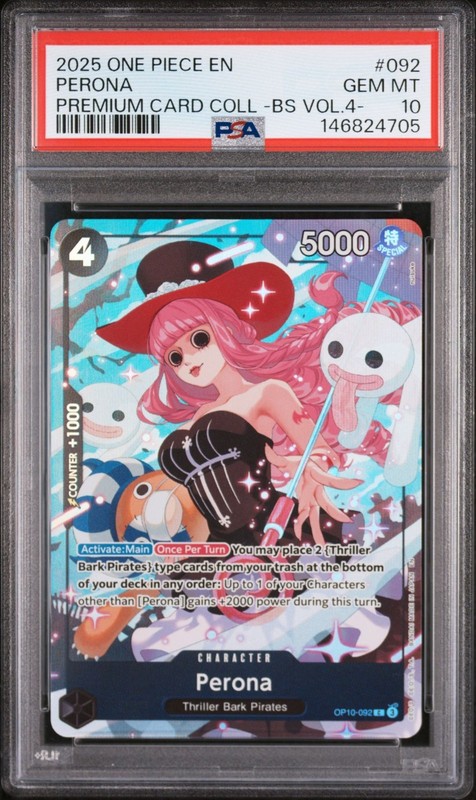 PSA 10 2025 ONE PIECE PREMIUM CARD COLLECTION BEST SELECTION VOL.4 092 PERONA