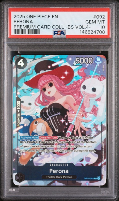 PSA 10 2025 ONE PIECE PREMIUM CARD COLLECTION BEST SELECTION VOL.4 092 PERONA