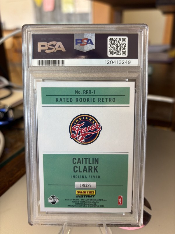 2024-25 Panini Instant WNBA - Rated Rookie Retro Caitlin Clark #RRR-1 (RC) PSA 9 view 2