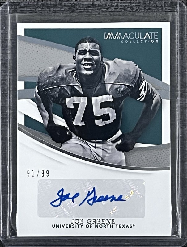 2021 Immaculate Collection Collegiate Joe Greene Auto /99
