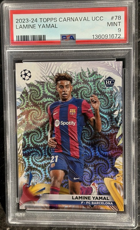 2023-24 Topps Carnaval UEFA Lamine Yamal RC #78 PSA 9 Mint Rookie Barcelona