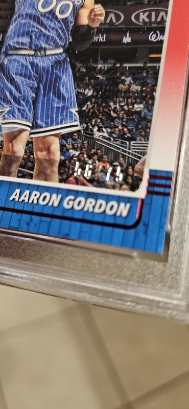 Aaron Gordon 2019 Panini Hoops RED #56/75 PSA 9 view 2