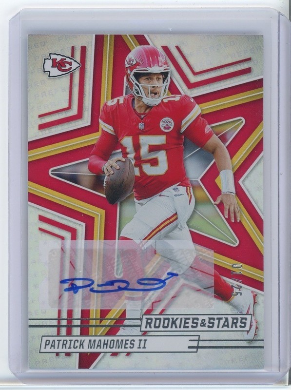 PATRICK MAHOMES 2025 PANINI ROOKIES & STARS SILVER PRIZM AUTO 1/25