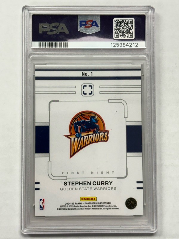 PSA 10 2024-25 Panini Photogenic Stephen Curry #1 Cracked Ice First Night /75 view 2
