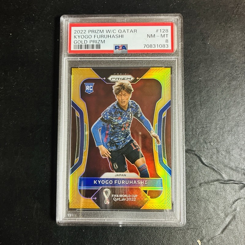 Kyogo Furuhashi 2022 PANINI PRIZM WORLD CUP SOCCER RC Gold /10 PSA8 POP2 Japan