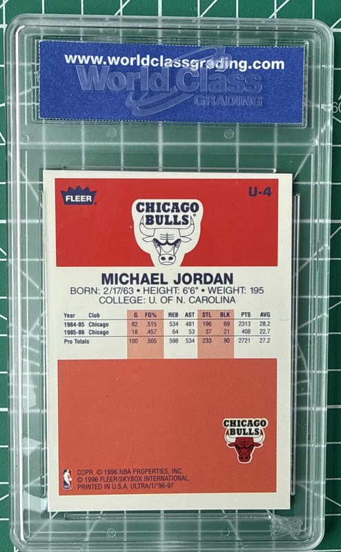 MICHAEL JORDAN ROOKIE CARD 1996-97 FLEER DECADE OF EXCELLENCE #4 GEM MINT 10 view 2