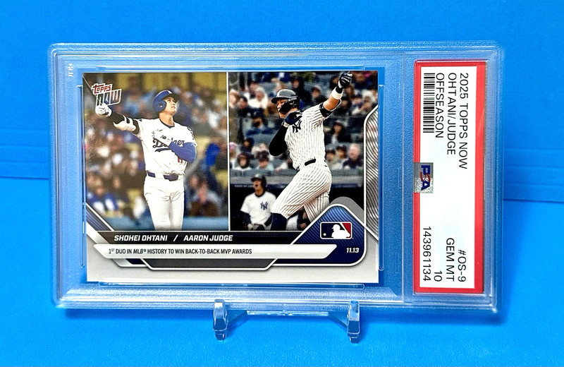 Shohei Ohtani, Aaron Judge PSA Graded Gem Mint 10 ! 2025 Topps Now ! ⚾️
