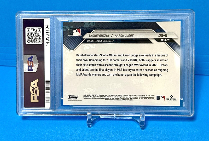 Shohei Ohtani, Aaron Judge PSA Graded Gem Mint 10 ! 2025 Topps Now ! ⚾️ view 2