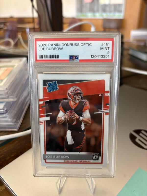 2020 Panini Donruss Optic - Rated Rookies Joe Burrow #151 (RC) PSA 9