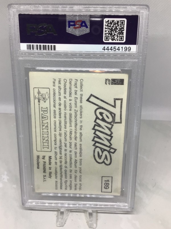 1992 Panini Tennis #189 Pete Sampras PSA 4 (Total Pop in all grades 4) view 2