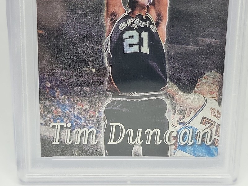 1997 Stadium Club Tim Duncan Rookie Card Psa 8 Rare Rc Champion Nba Hof Vintage view 2