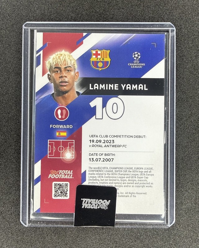 Lamine Yamal /99 Gallery 2025-26 UEFA Topps Total Football Sealed Barcelona  view 2