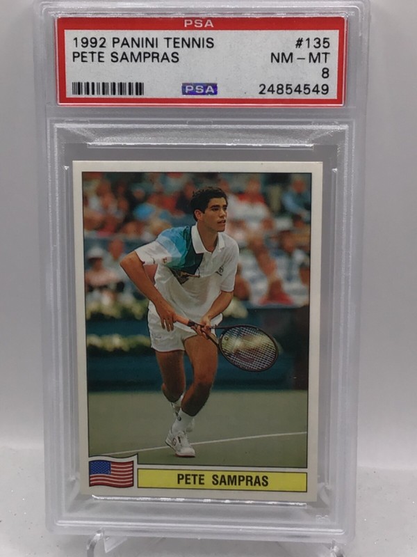 1992 Panini Tennis #135 Pete Sampras PSA 8 (Total Pop 13, 3 higher)