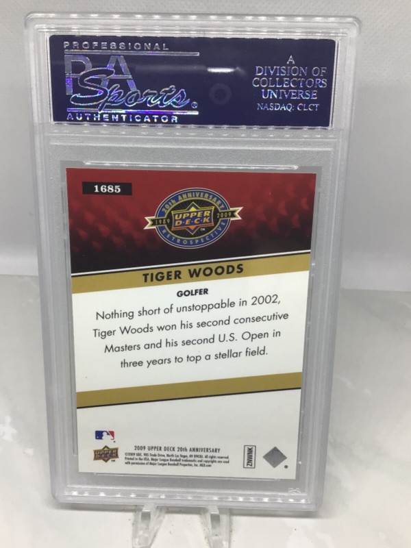 2009 Upper Deck 20th Anniversary #1685 Tiger Woods PSA 9 (3 in all grades) view 2