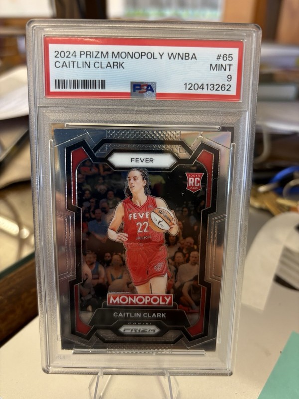 2024 Panini Prizm Monopoly WNBA - Caitlin Clark #65 (RC) PSA 9