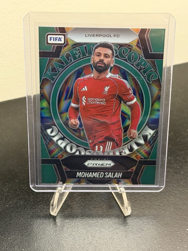 Mohamed Salah 2025-26 Panini Prizm FIFA - Kaleidoscopic Green Prizm /5 Liverpool