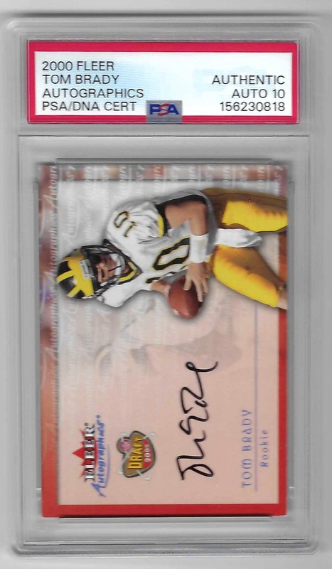 2000 TOM BRADY FLEER AUTOGRAPHICS ROOKIE PSA 10 AUTO