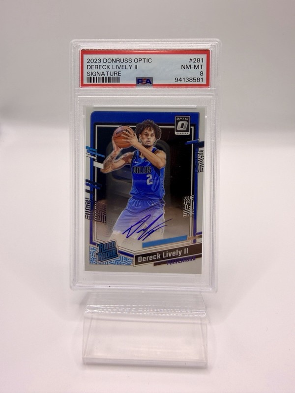 2023 Panini Donruss Optic Rated Rookie Signatures Dereck Lively #281 RC auto PSA