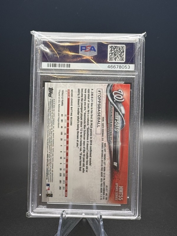 2018 Topps Chrome Update- Juan Soto- HMT55- PSA 10 Gem Mint- Rookie Card- RC view 2