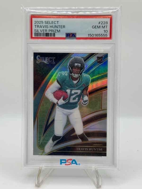 2025 Panini Select - Club Level Travis Hunter #228 Silver Prizm (RC) PSA 10