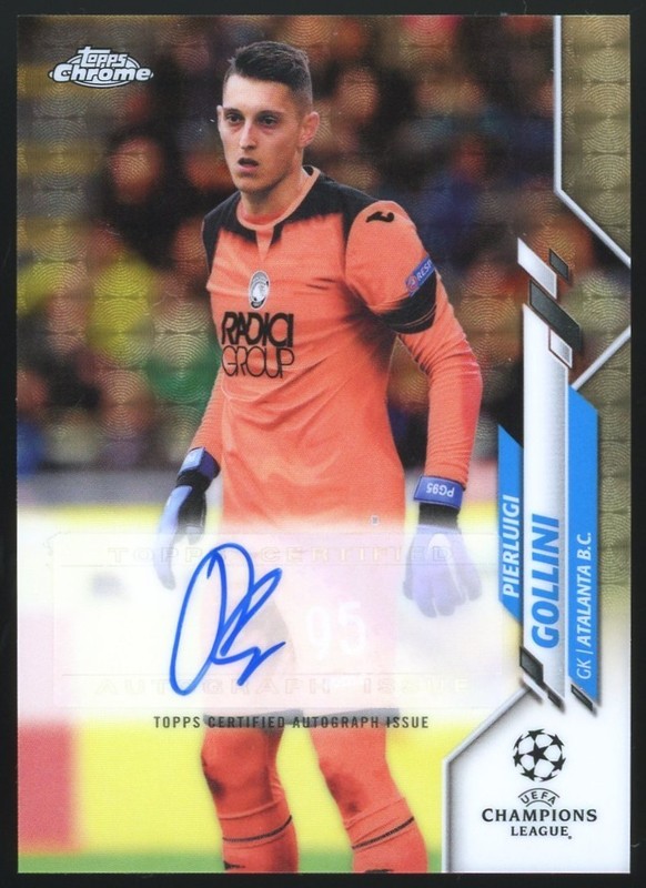 PIERLUIGI GOLLINI 2020 TOPPS CHROME UEFA SUPERFRACTOR 1/1 AUTO #CA-PG ATALANTA