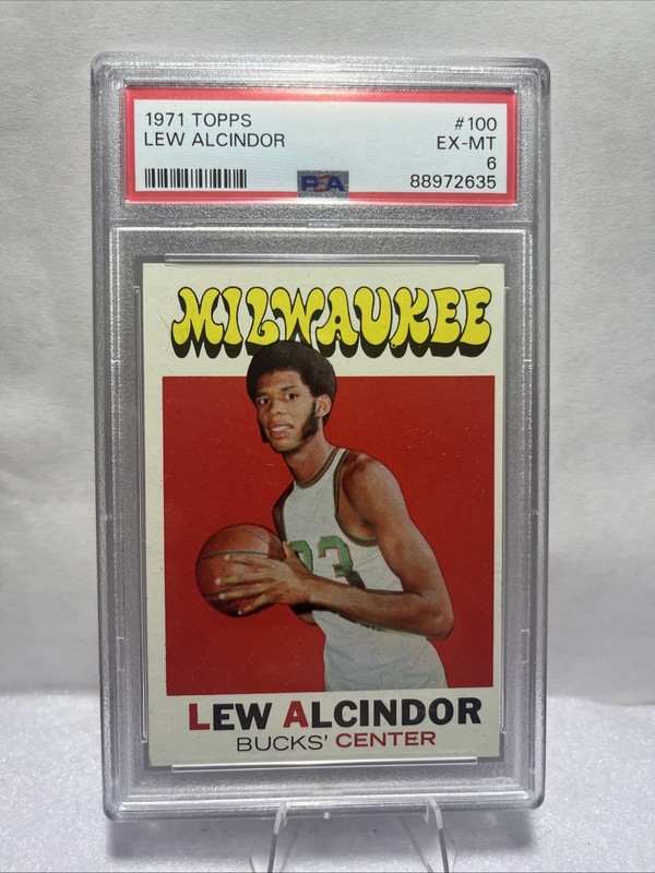1971 Topps #100 Lew Alcindor (Kareem) PSA 6 Vintage HOF Basketball Card
