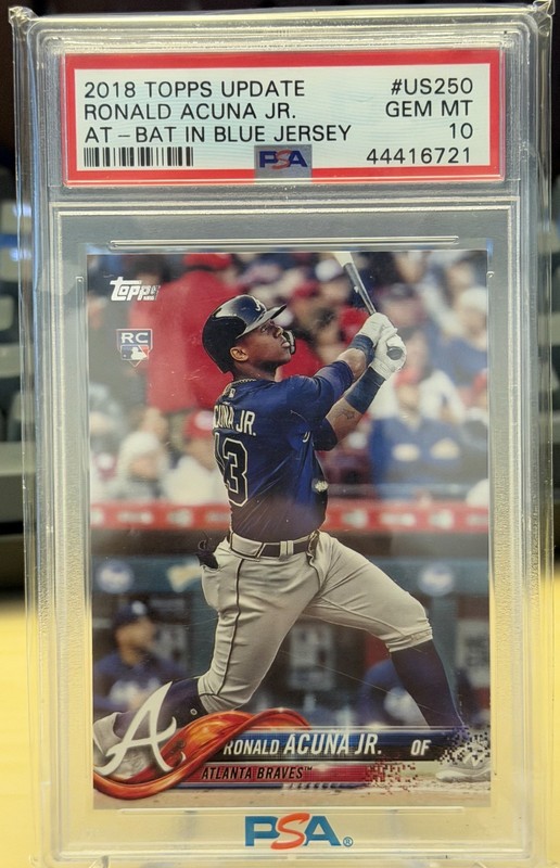 2018 Topps Update Ronald Acuna Jr. Rookie RC #US250 PSA 10 GEM MINT