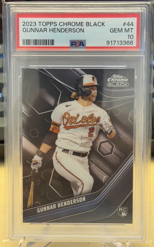 2023 Topps Chrome Black #44 Gunnar Henderson RC PSA 10