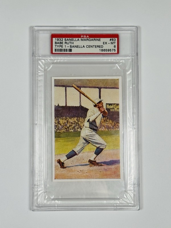 1932 SANELLA MARGARINE BABE RUTH #83 TYPE 1 SANELLA CENTERED PSA 6