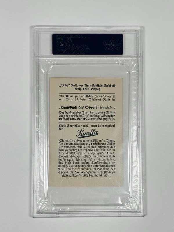 1932 SANELLA MARGARINE BABE RUTH #83 TYPE 1 SANELLA CENTERED PSA 6 view 2