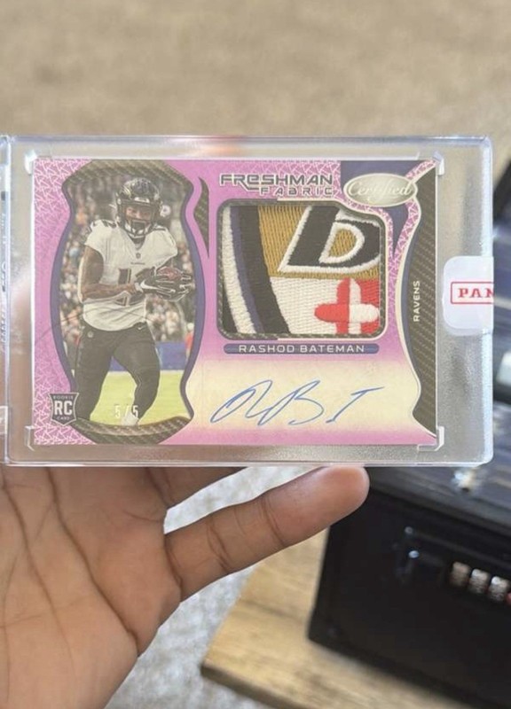 2021 Certified Rashod Bateman Ravens Freshman Fabric SHIELD RPA!! 5/5 #210