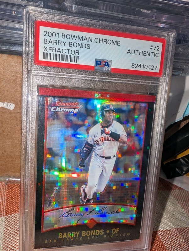 2001 Bowman Chrome - Barry Bonds #72 X-Fractor PSA Giants 