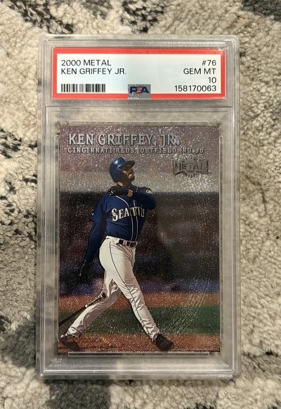 2000 Metal Ken Griffey Jr. #76 PSA 10 GEM MINT LOW POP view 1