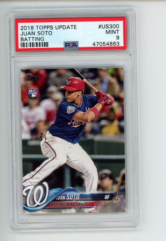 2018 Topps Update Juan Soto #US300 Rookie RC Batting PSA 9 MINT (863)