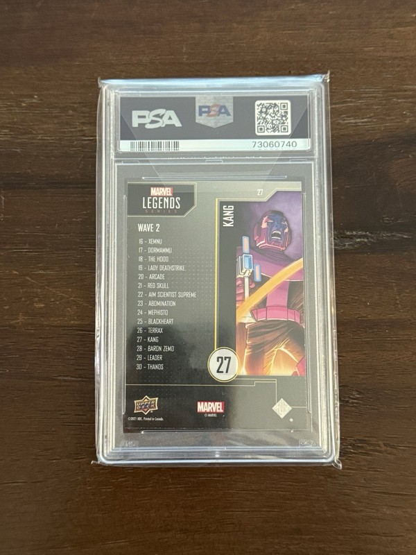 2021 U.D. Marvel Legends Kang Foil #27 PSA 10 view 2