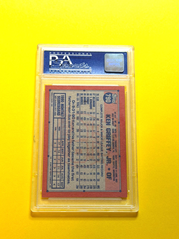1991 Topps Desert Shield Ken Griffey Jr. #790 PSA 7 view 2