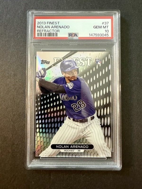 2013 Topps Finest Refractor #37 Nolan Arenado Rockies RC Rookie PSA 10